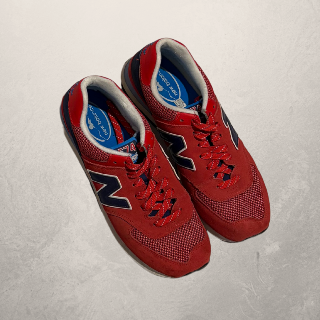 New Balance 574 red blue sneakers 44