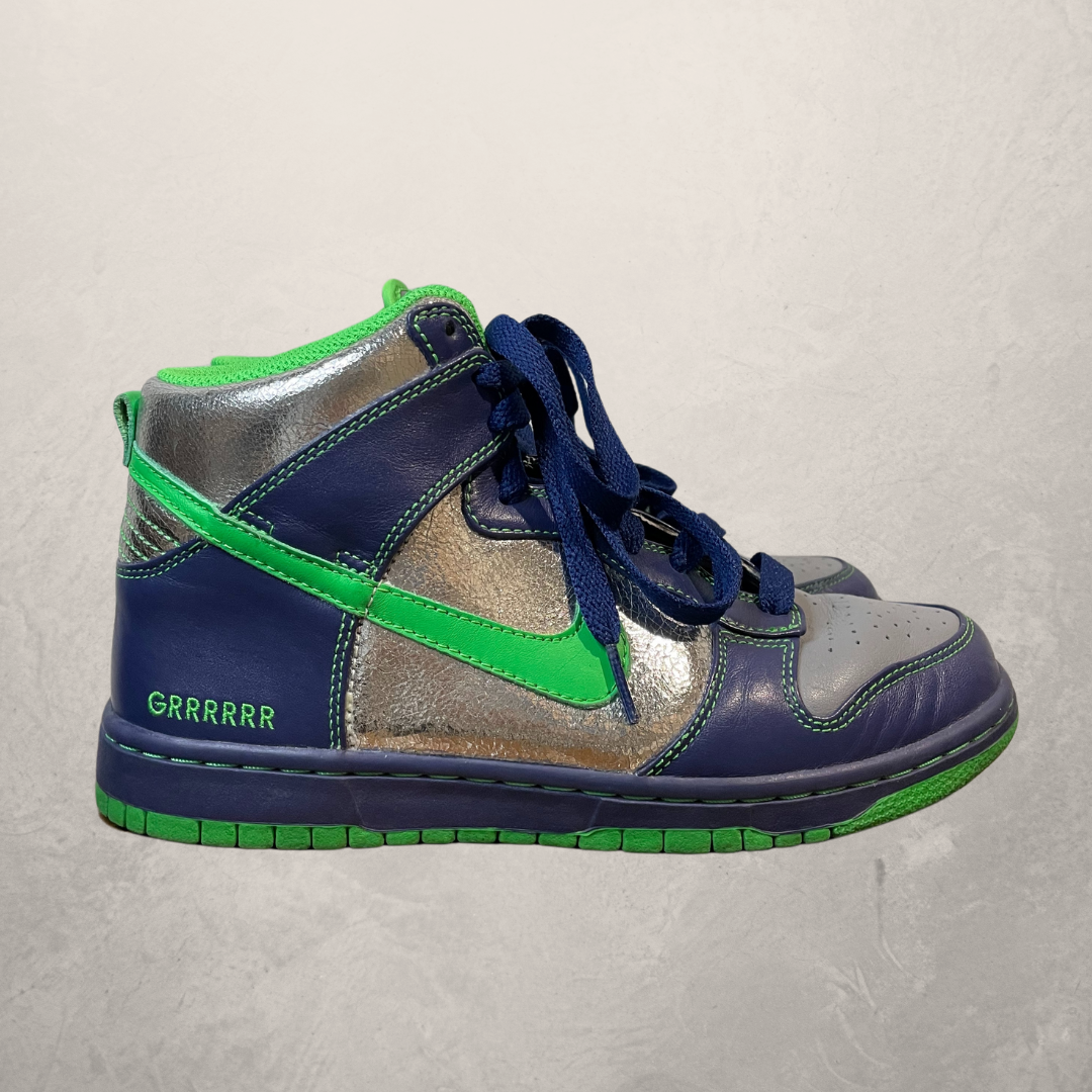 Nike marine groene high top dunks 39