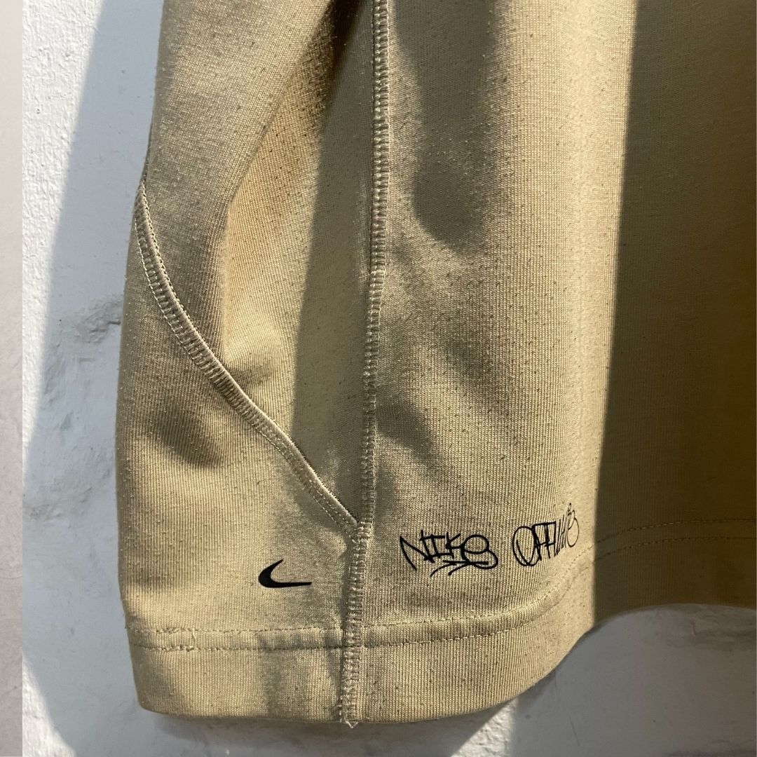 Nike x Off white beige blue print t-shirt XXL
