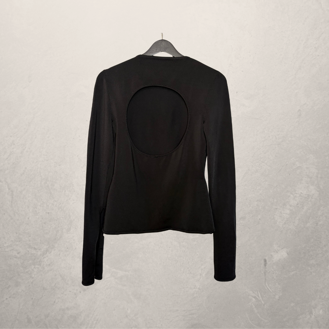 Off White zwart uitgesneden rug ls top S/M