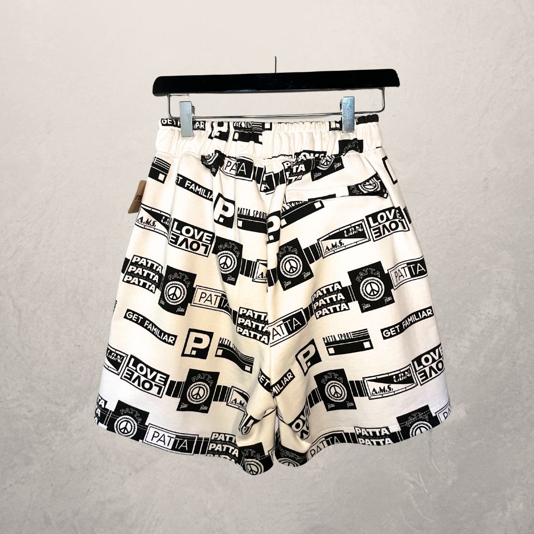 Patta witte logoshort S