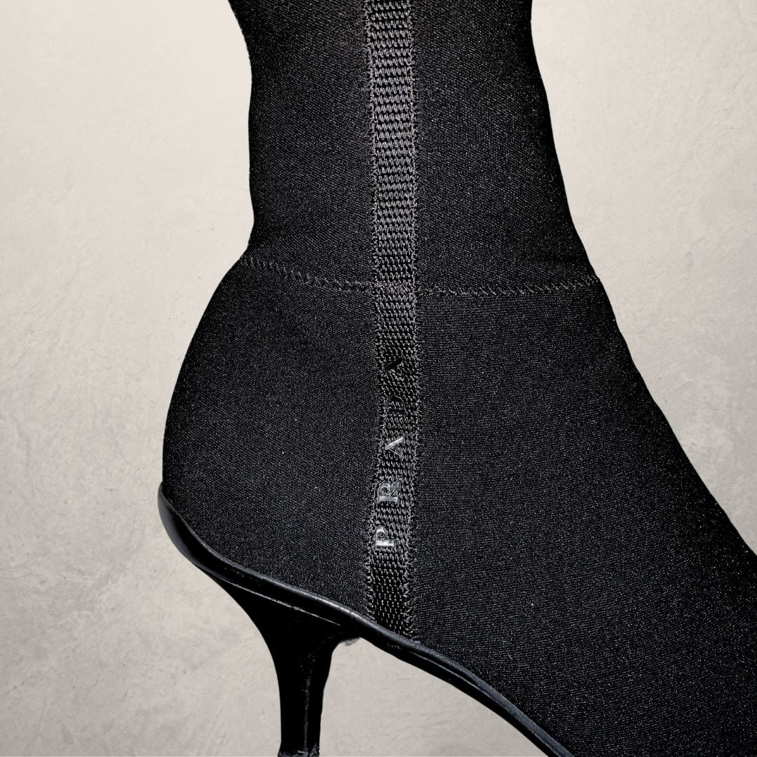 Prada zwarte gebreide laarzen 39