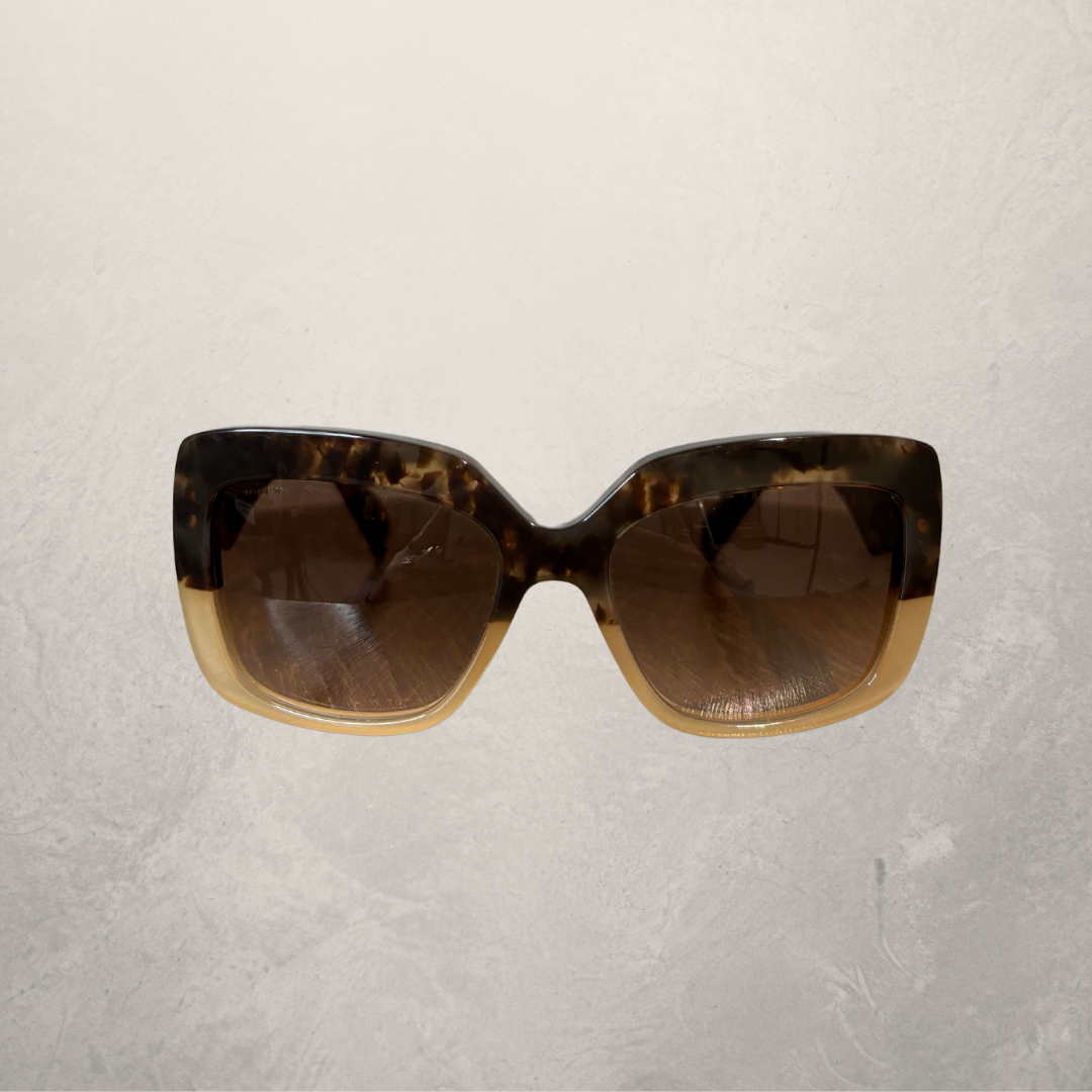 Prada brown two tone squared sunglasses (with case)