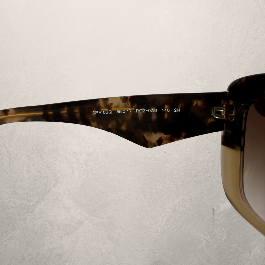 Prada brown two tone squared sunglasses (with case)
