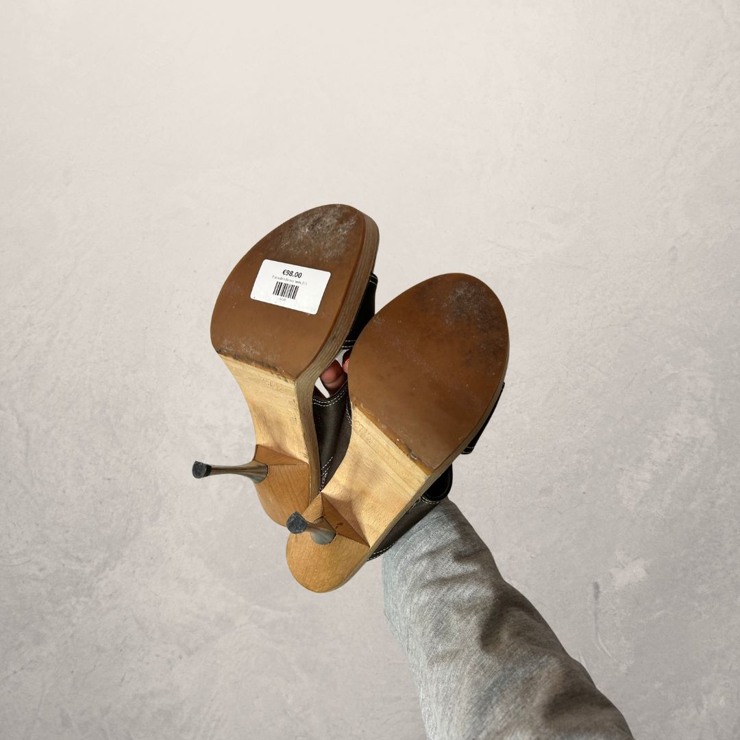 Prada dark brown heels 37,5