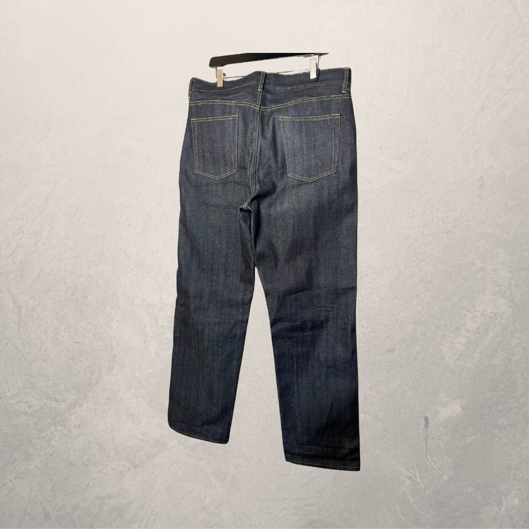 Raey donkerblauwe gecoate denim broek XXL
