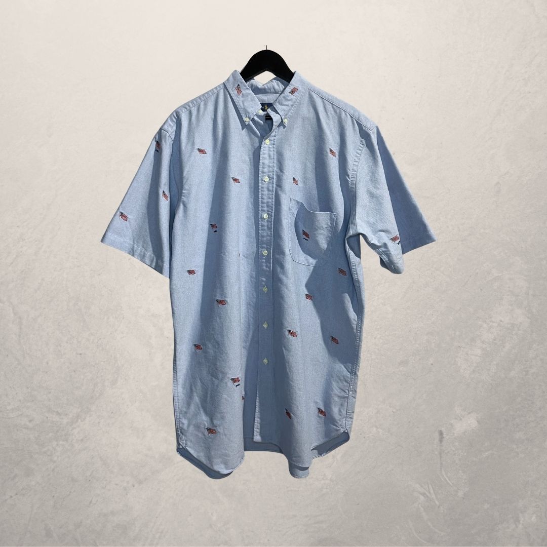 Ralph Lauren Amerikaans vlaglogo shirt L