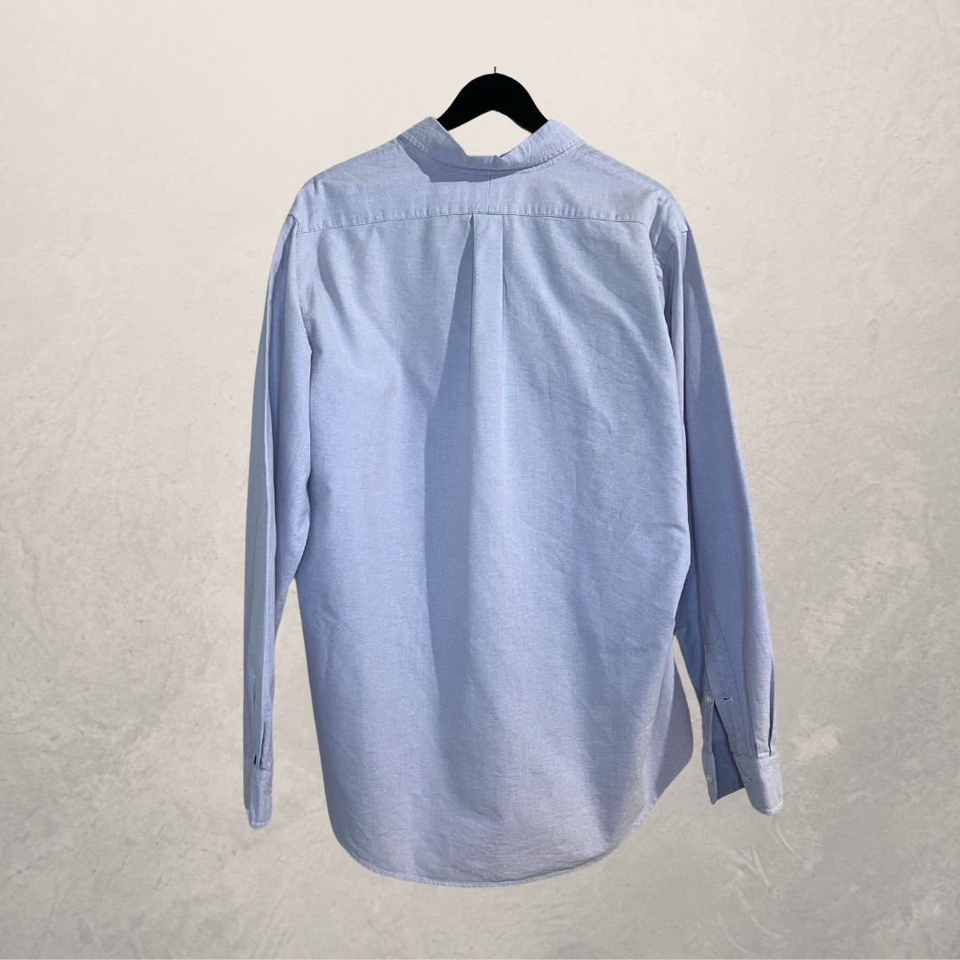 Ralph Lauren blauw chambrey ls overhemd L