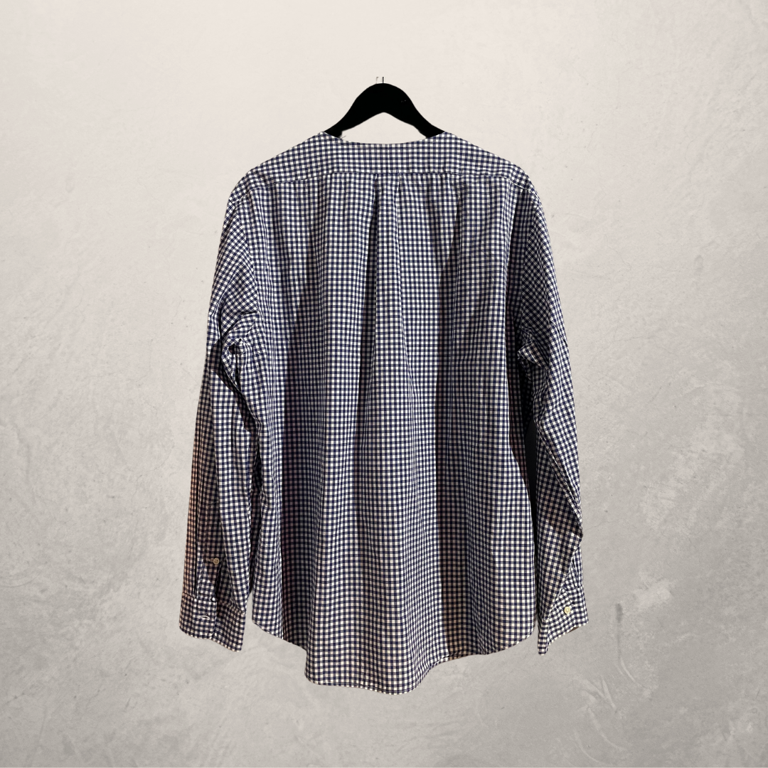 Ralph Lauren blauw geruit LS-shirt L- Door Mees.Makes