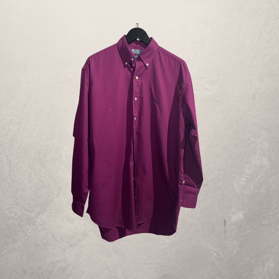 Ralph Lauren paars katoenen overhemd M