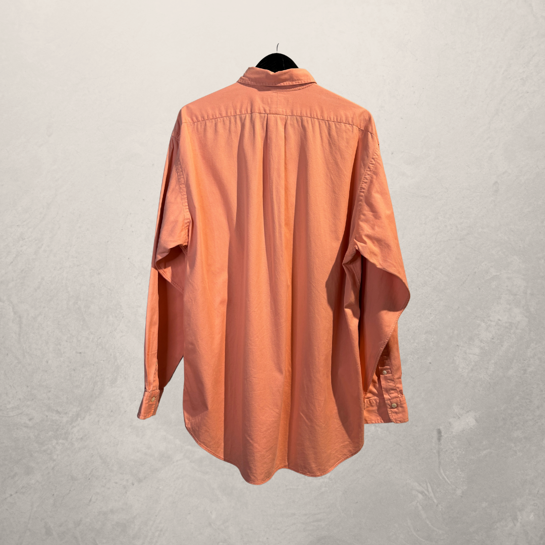 Ralph Lauren zalmkleurig katoenen overhemd L/XL