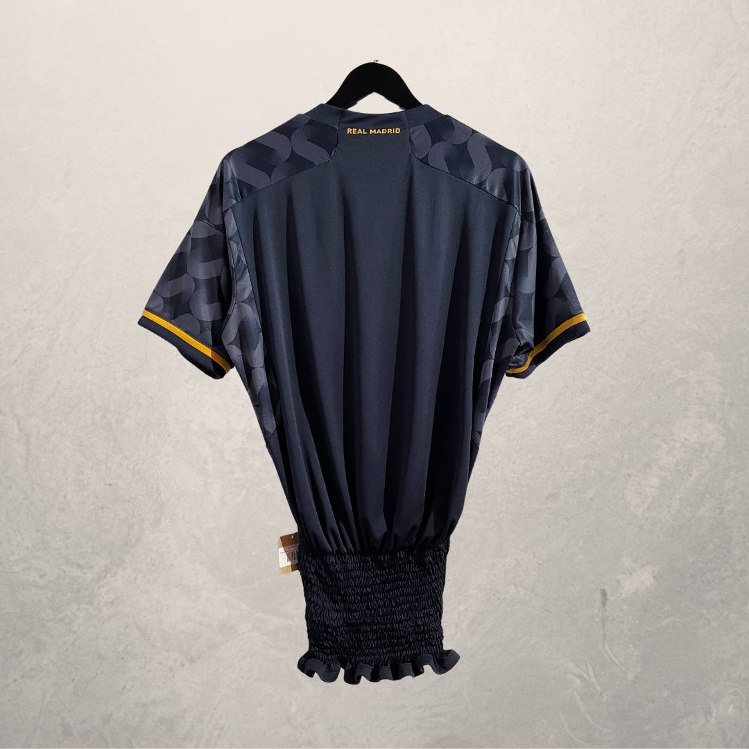 Real Madrid zwart/wit geplooid shirt OS- door @Home_is_a_Runway