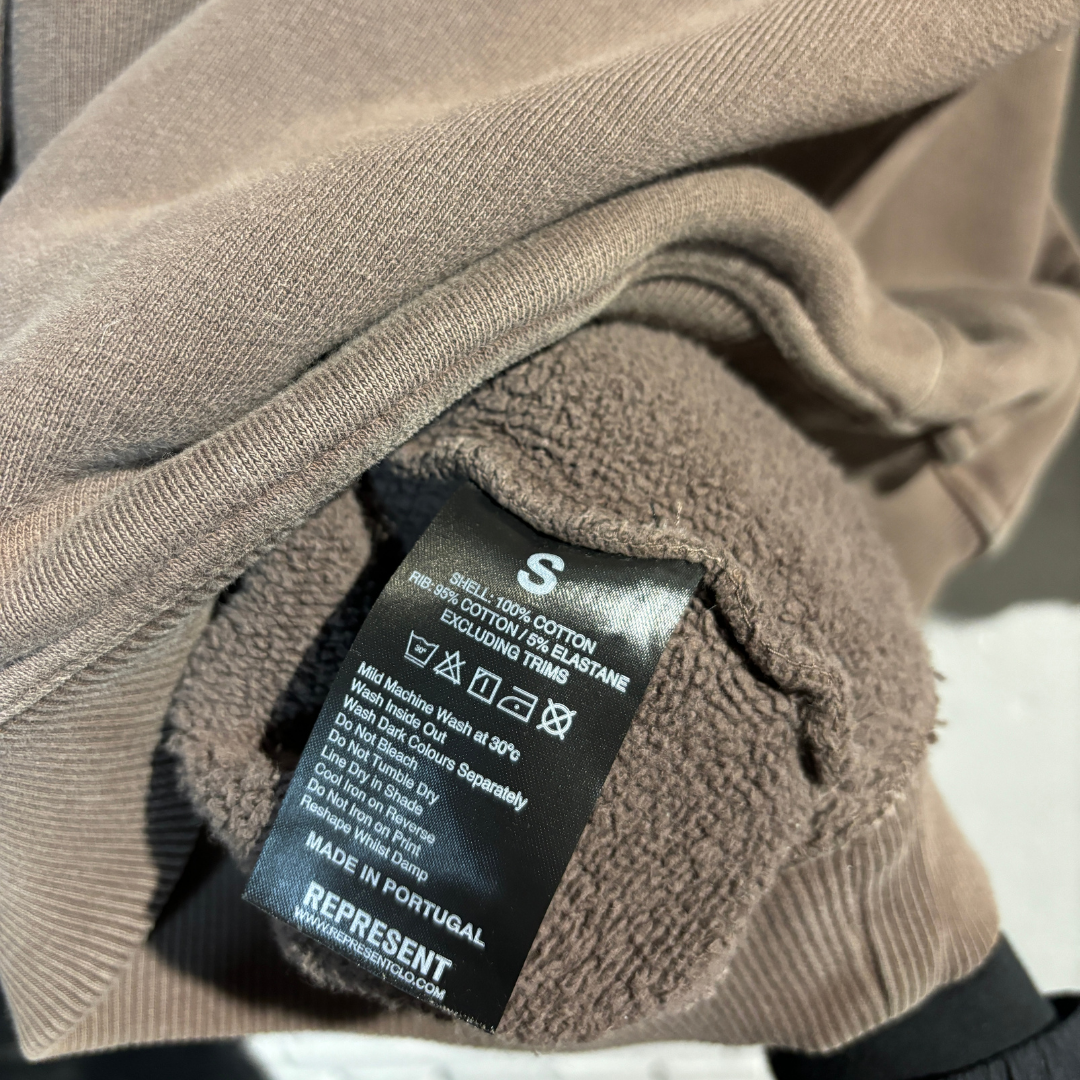 Vertegenwoordig bruine logo fleece hoodie S