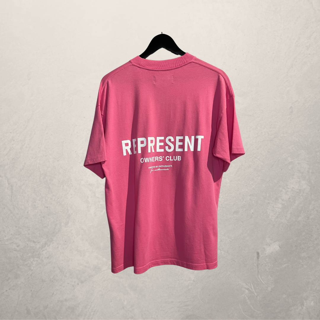 Represent roze katoenen logo t-shirt xs