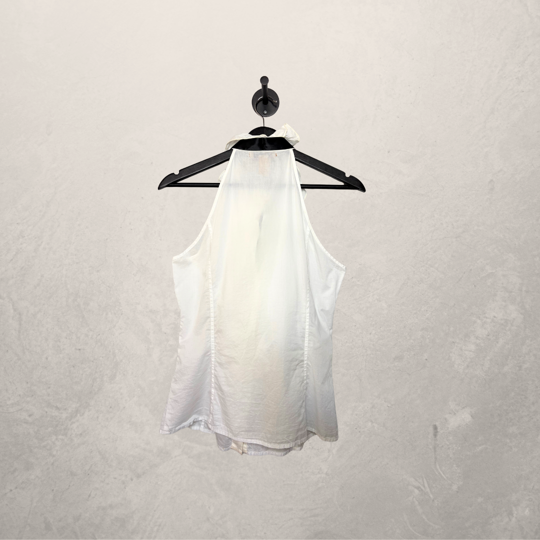 Roberto Cavalli by H&M witte ruffel top S