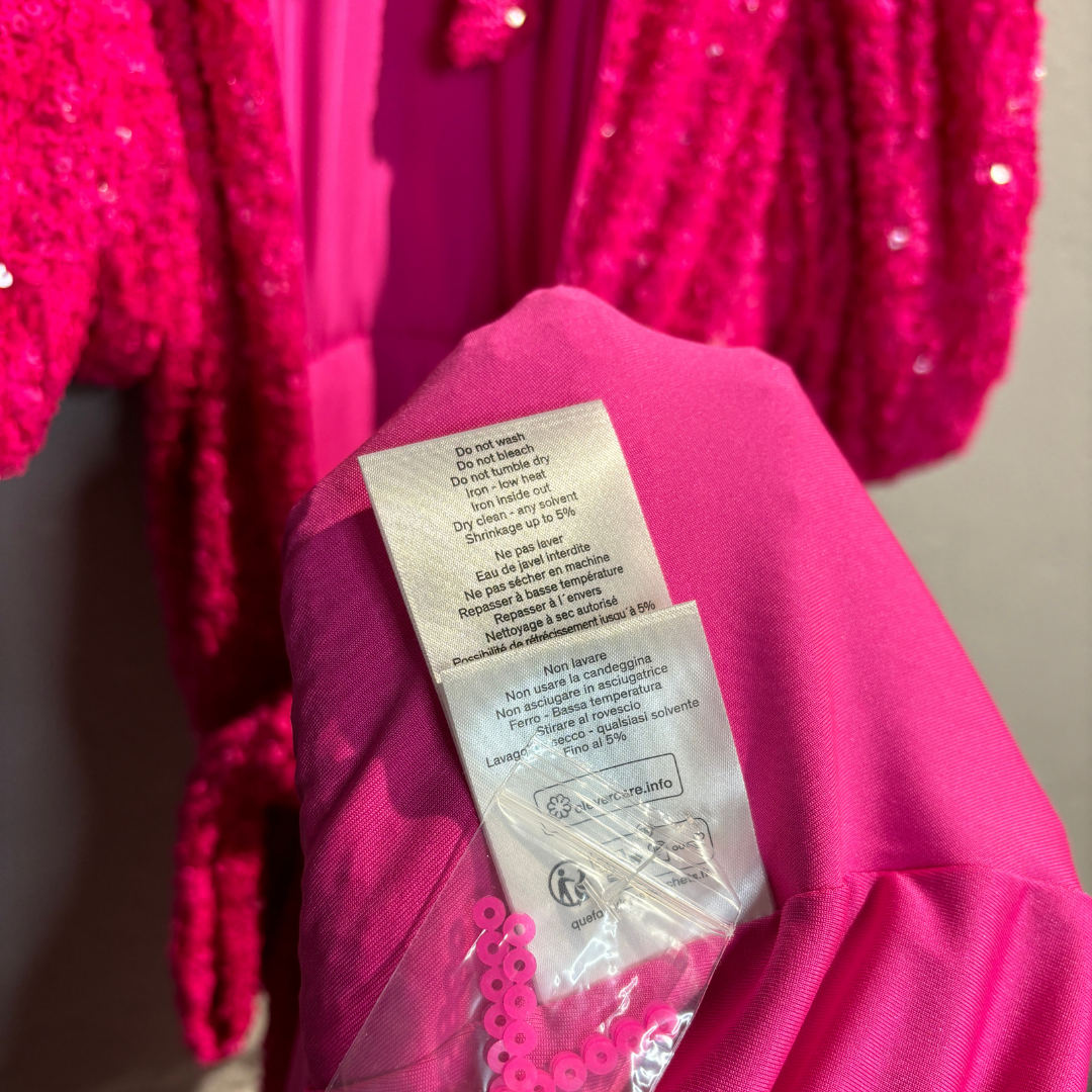 Rotate pink sequin dress open back 42