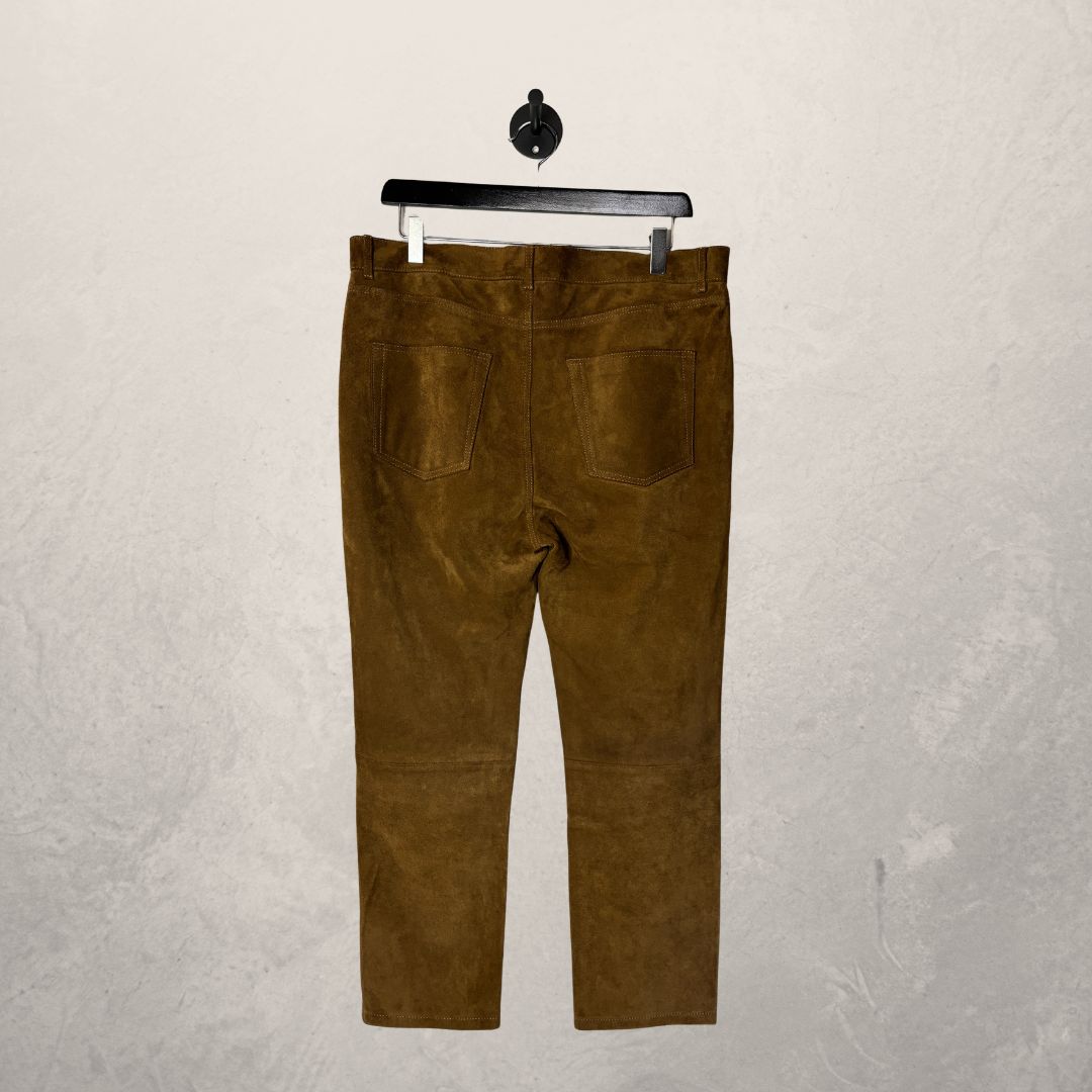 Saint Laurent Paris brown suede pants 48