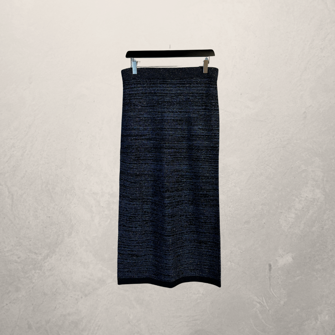 Sisley blue glitter top and skirt set S