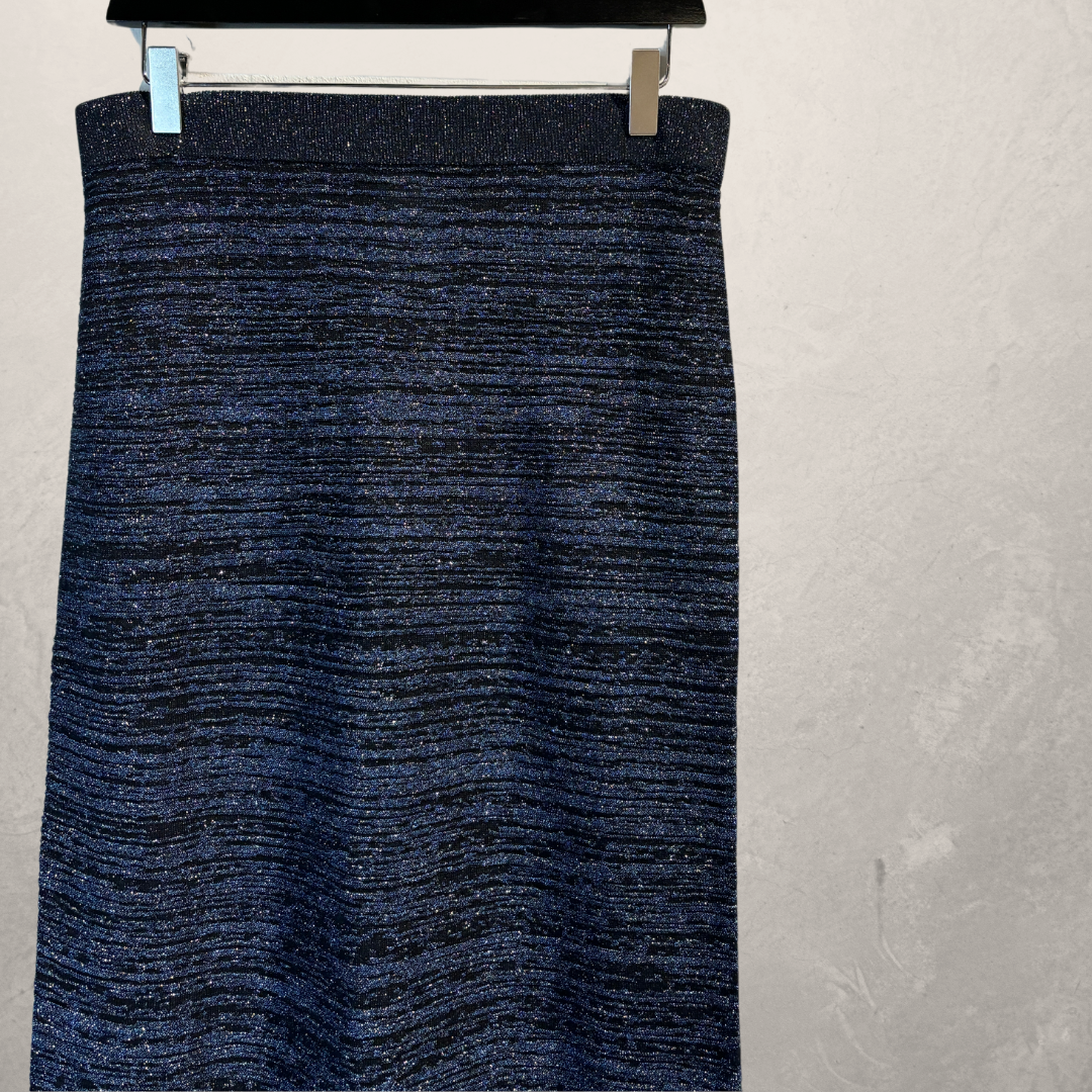 Sisley blue glitter top and skirt set S