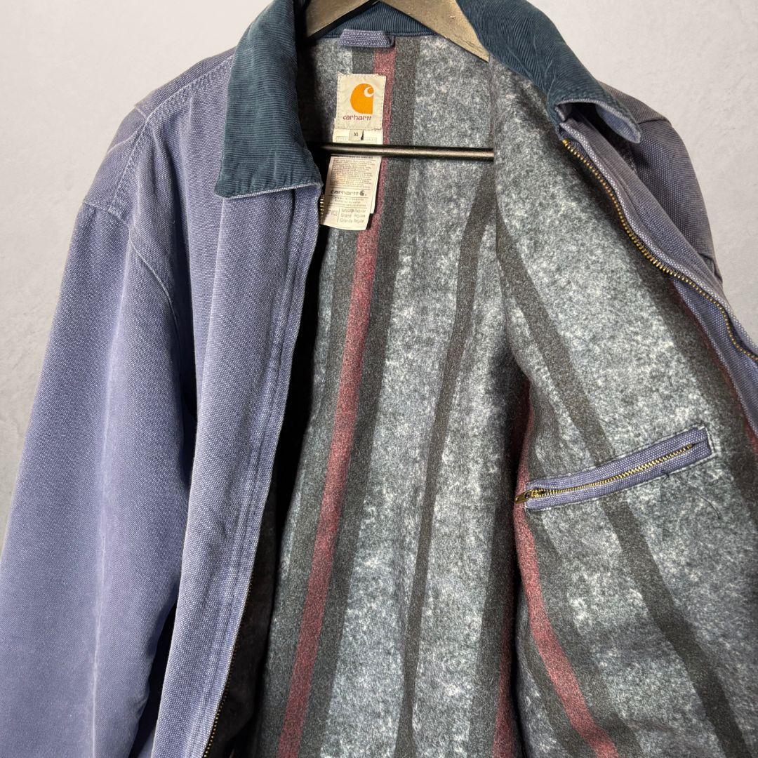 Stussy x Carhartt blue workwear jacket XL