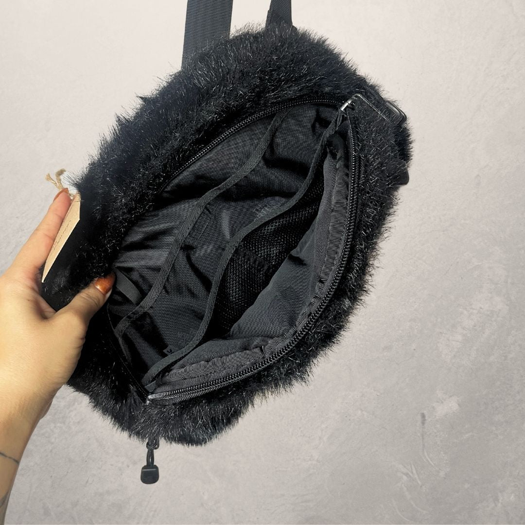 Supreme X The North Face zwarte imitatiebont FW2018 heuptas OS