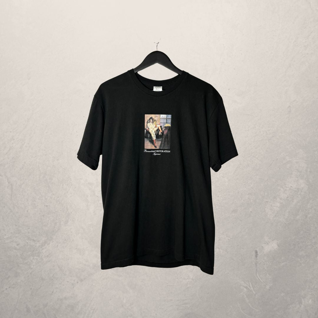 Supreme x Bernadette Corp zwart grafisch t-shirt M