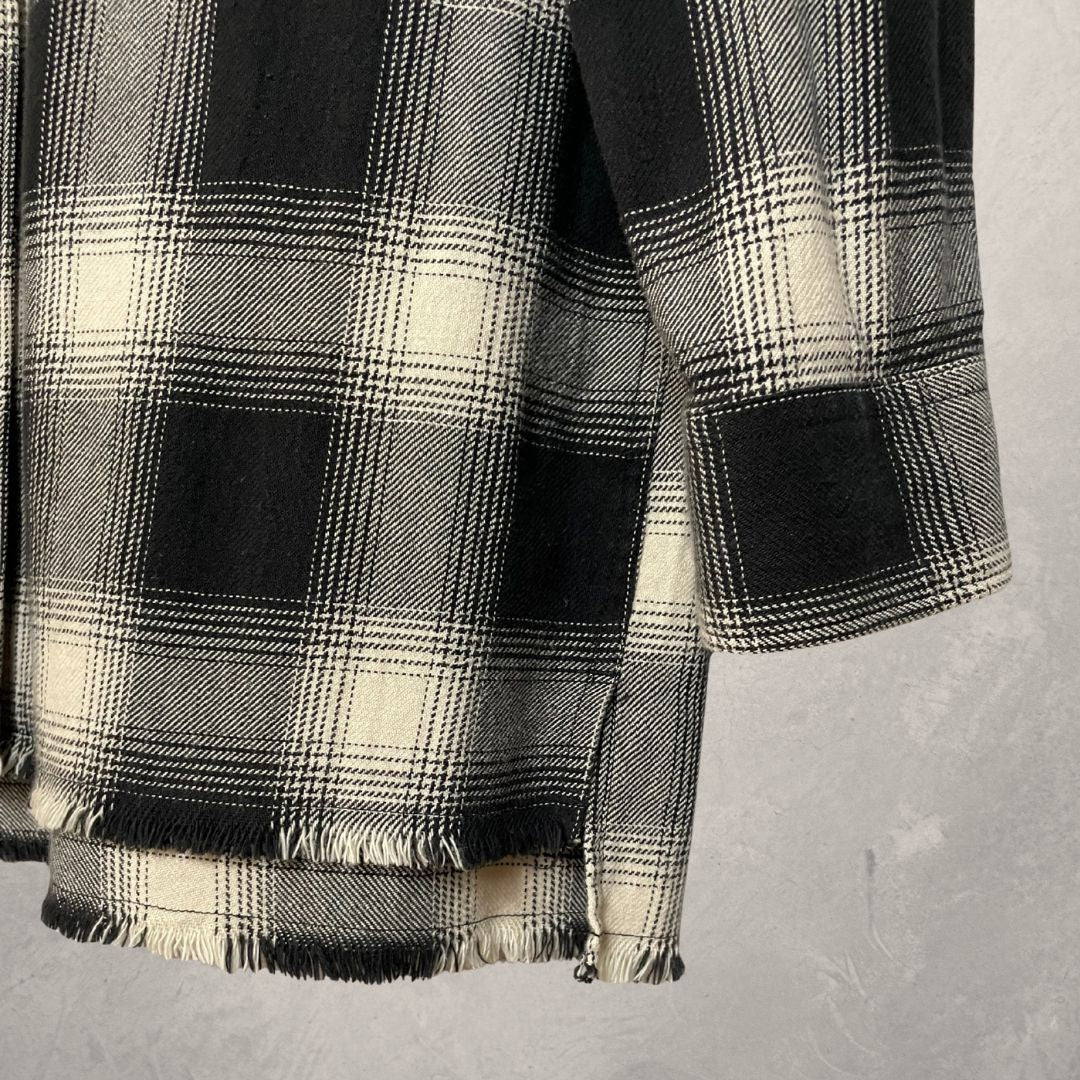 The Kooples zwart en beige flanellen overhemd S