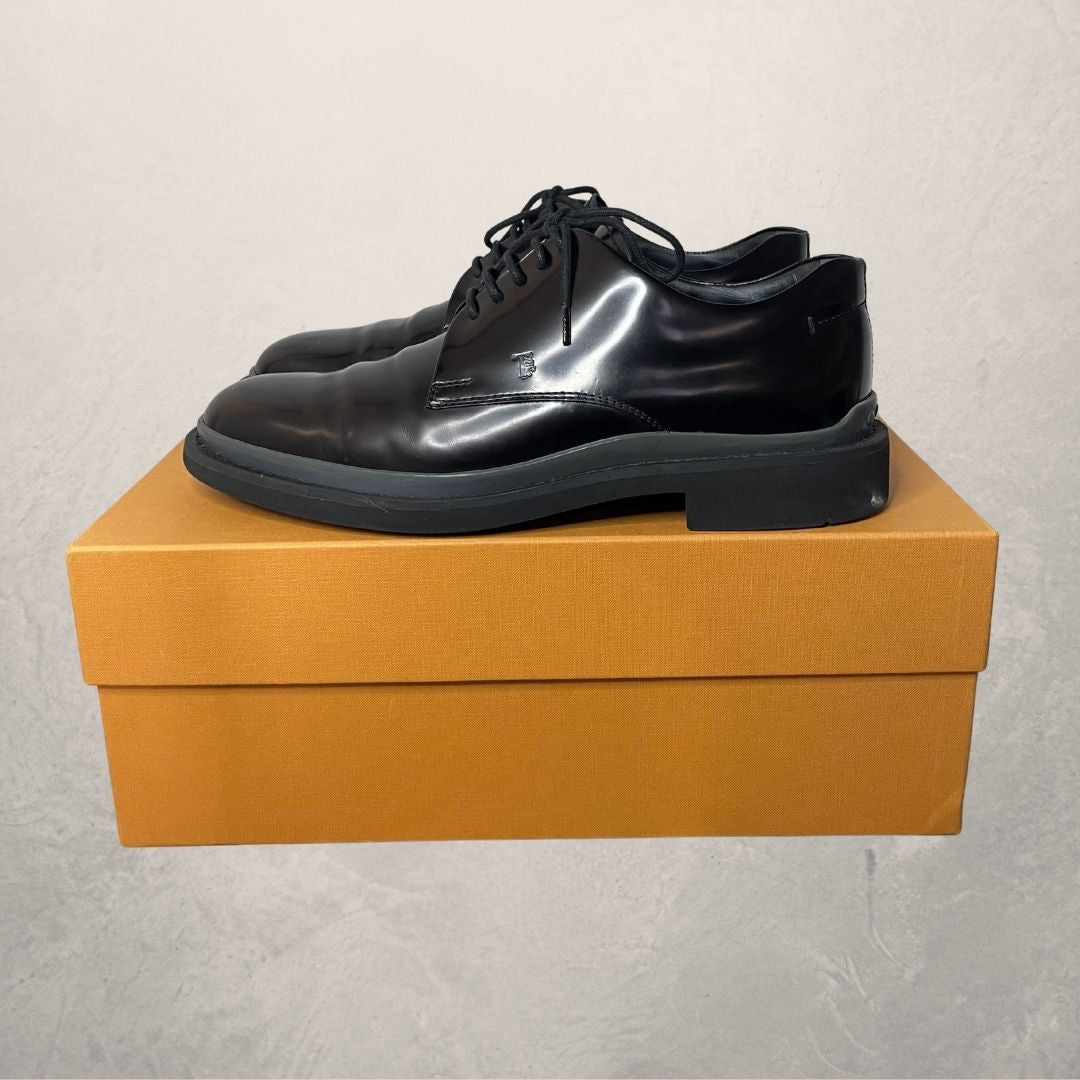 Tods black dress loafer shoes 43