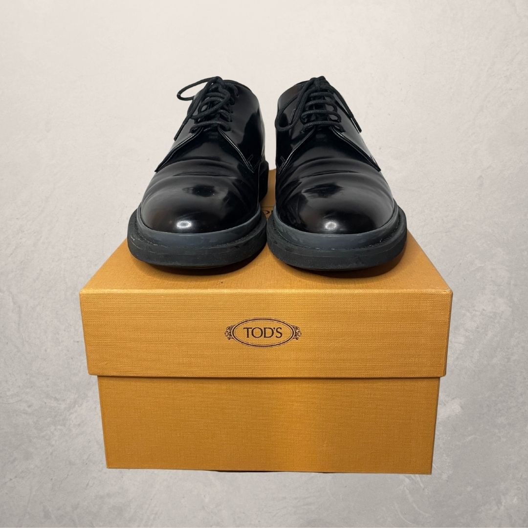 Tods black dress loafer shoes 43