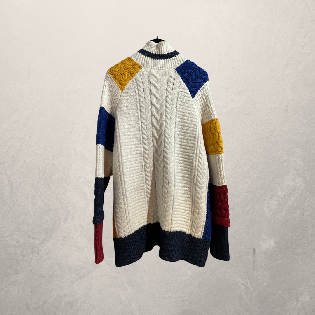 Tommy Jeans multicoloured knit zip-up M