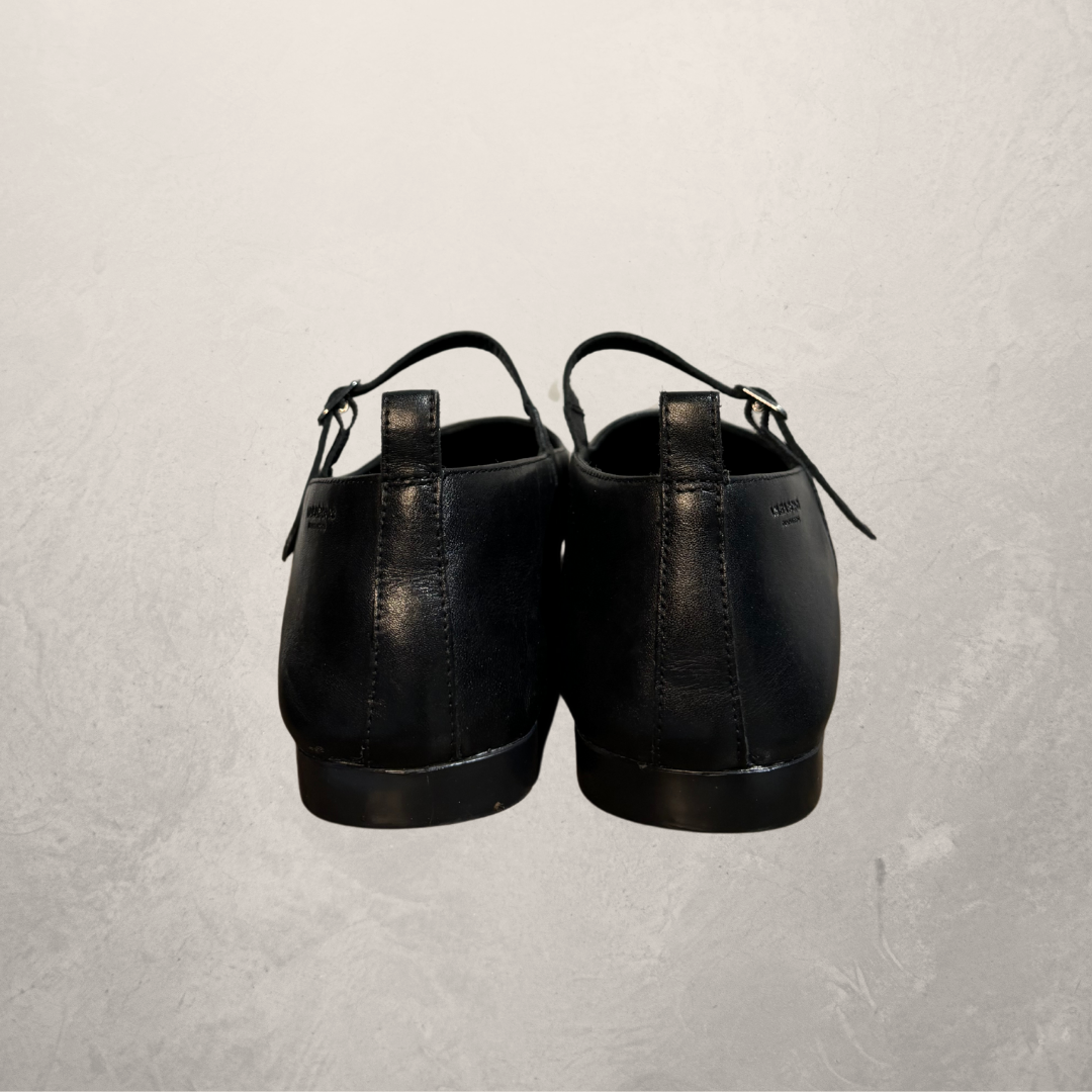 Vagabond black leather ballerina flats 40