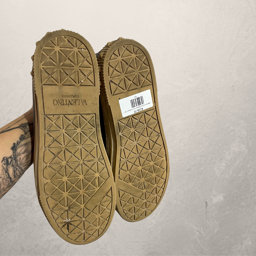 Valentino brown leather low sneakers 42