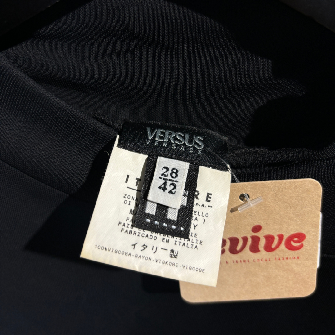 Versace Versus zwarte mesh maxi-jurk S