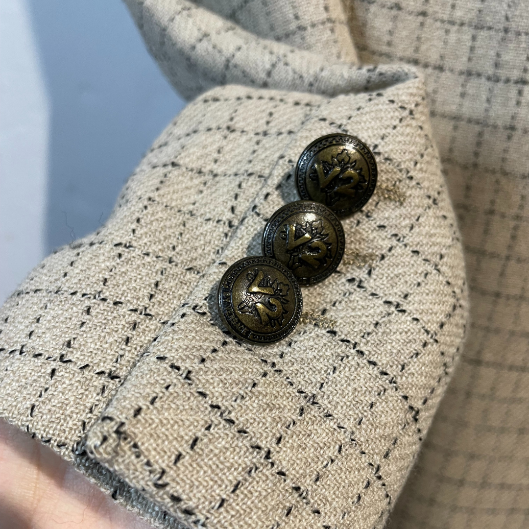 Versace beige op maat gemaakte blazer OS - door @DAFFZTheLabel