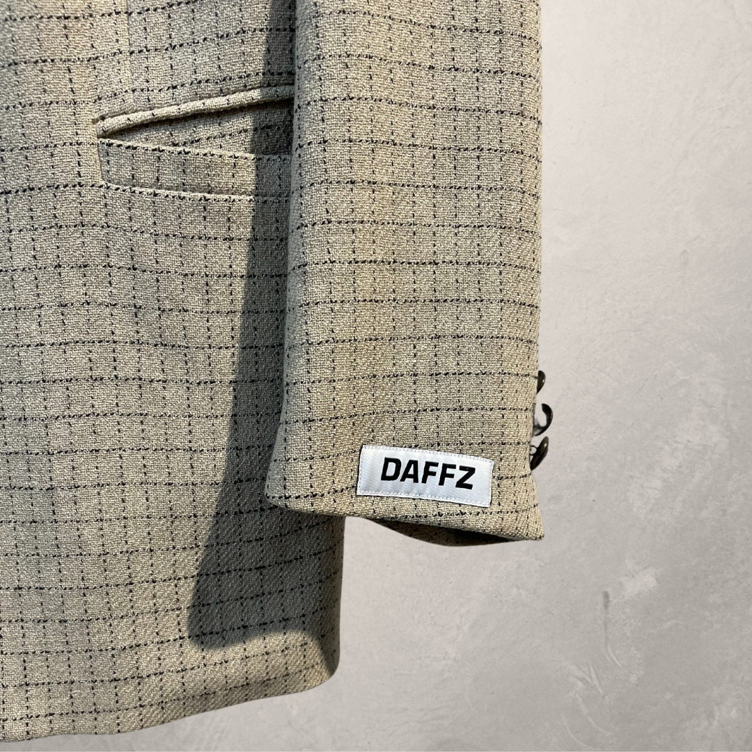 Versace beige op maat gemaakte blazer OS - door @DAFFZTheLabel