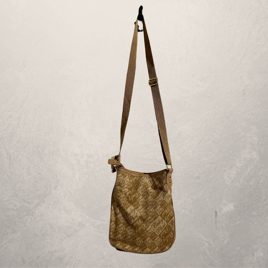 Vintage Baby Phat beige monogram crossbody tas