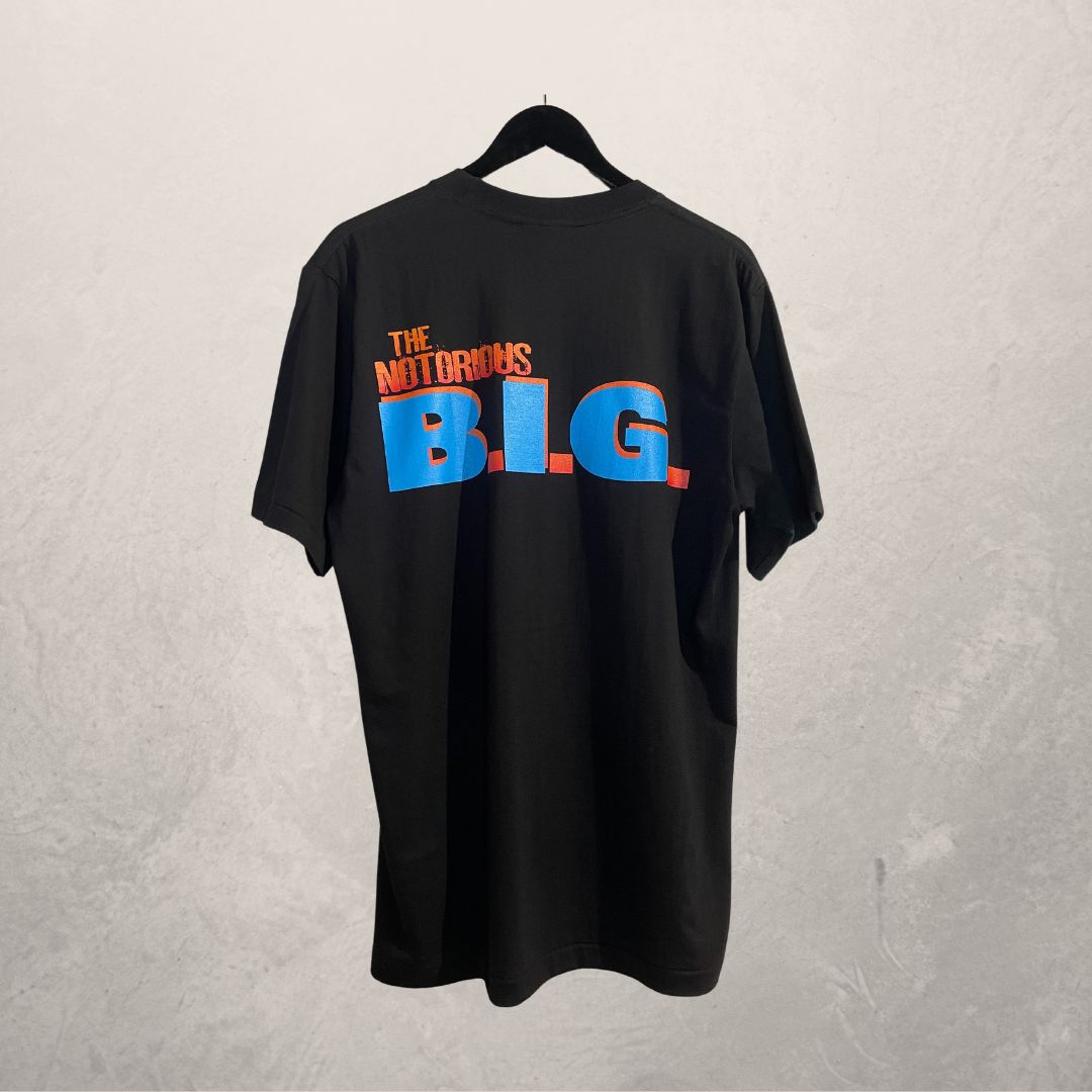 Vintage Biggie zwart grafisch t-shirt L