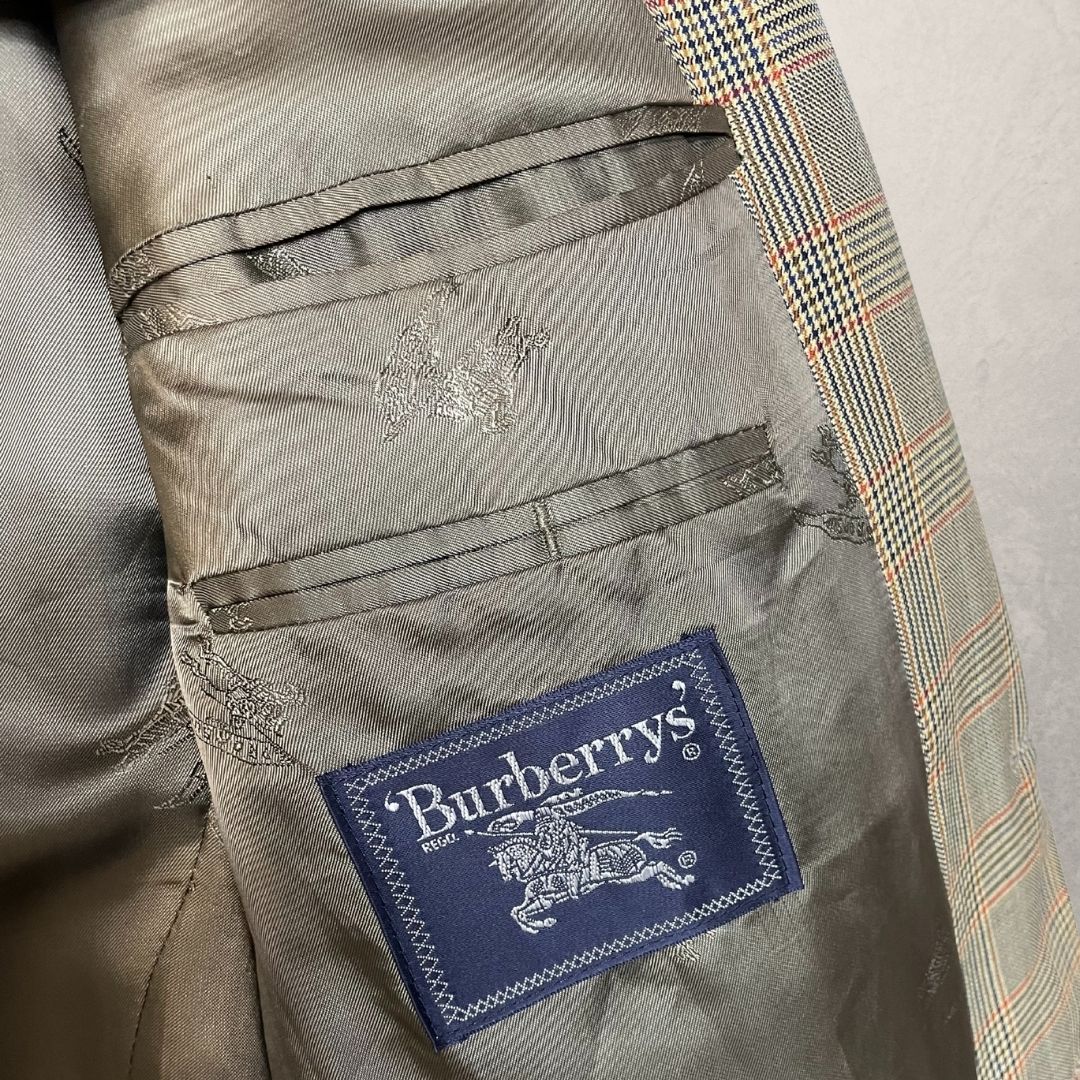 Vintage Burberry yellow check blazer M/L