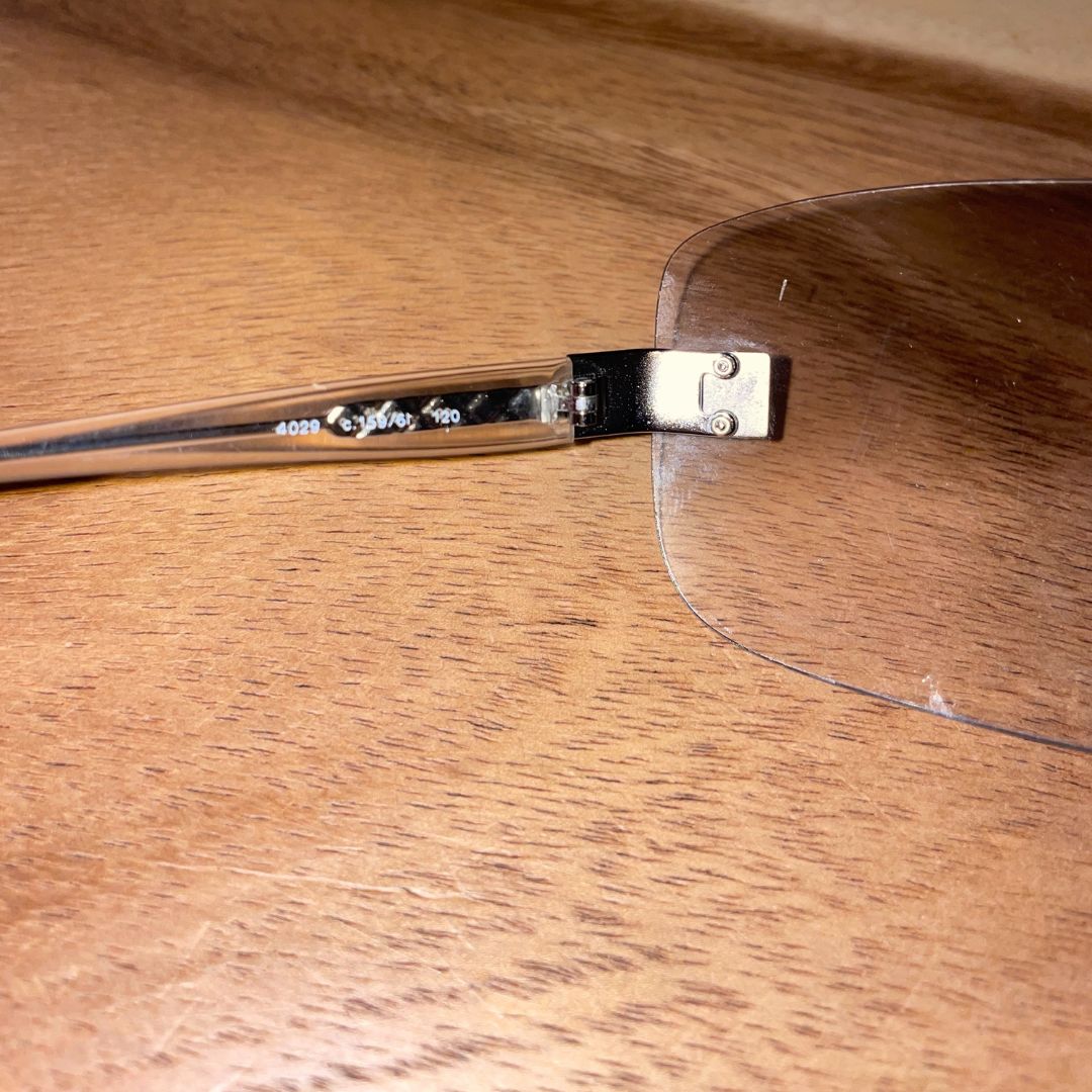 Vintage Chanel transparante Y2K zonnebril