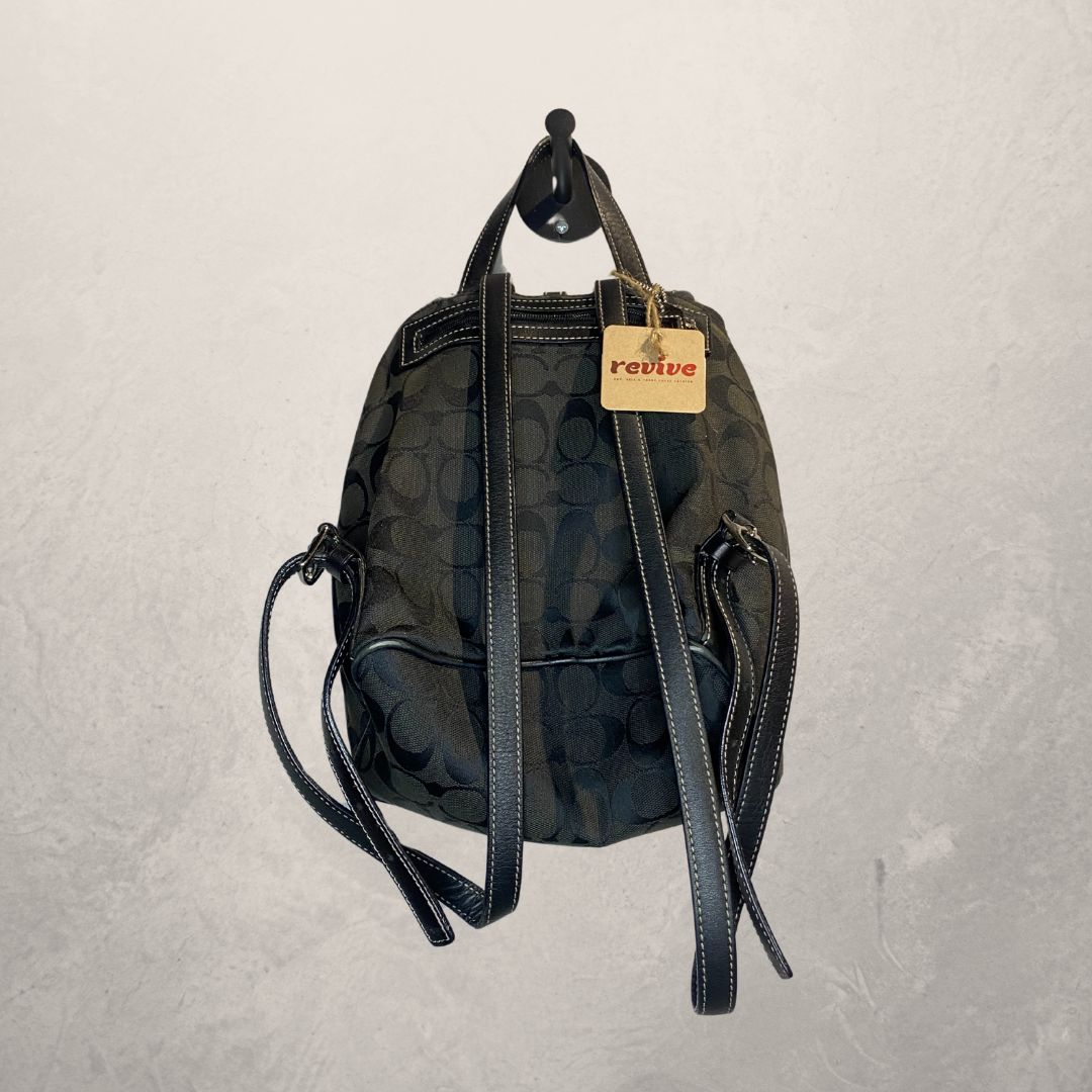 Vintage Coach zwarte wassing mini-rugzak