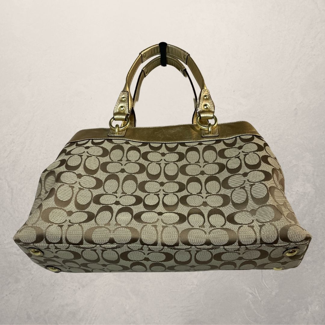 Vintage Coach gouden monogram tas