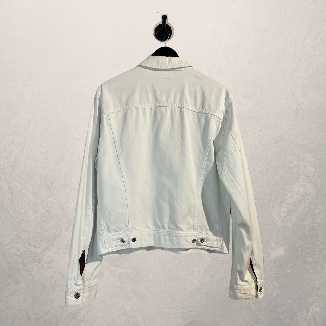 Vintage D&G white denim jacket L
