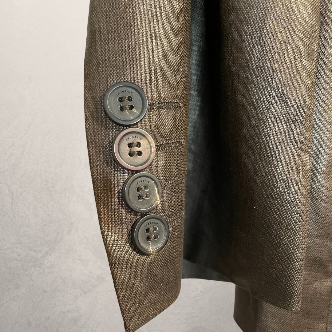Vintage Givenchy brown gloss blazer 54