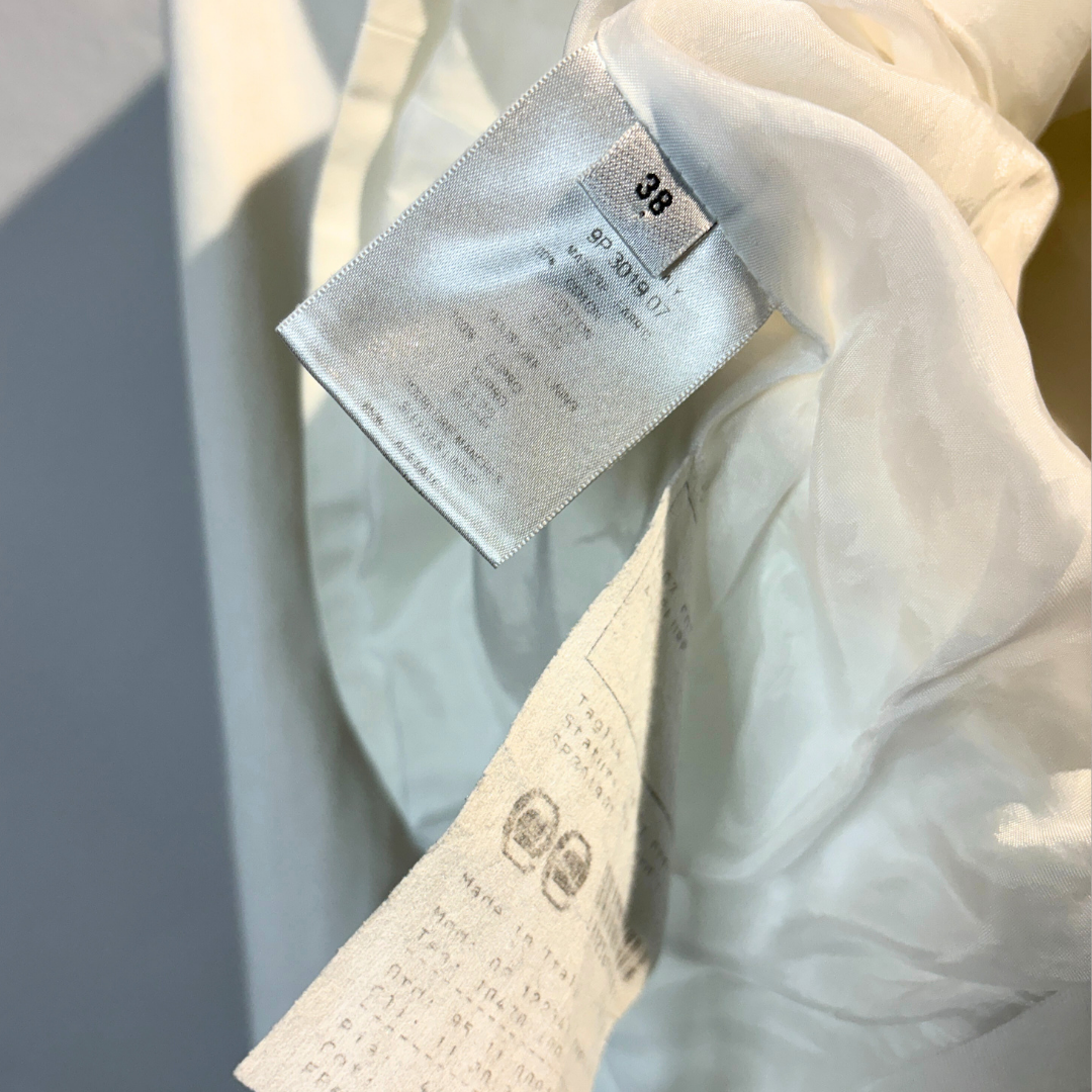 Vintage Givenchy white lace up fitted jacket S