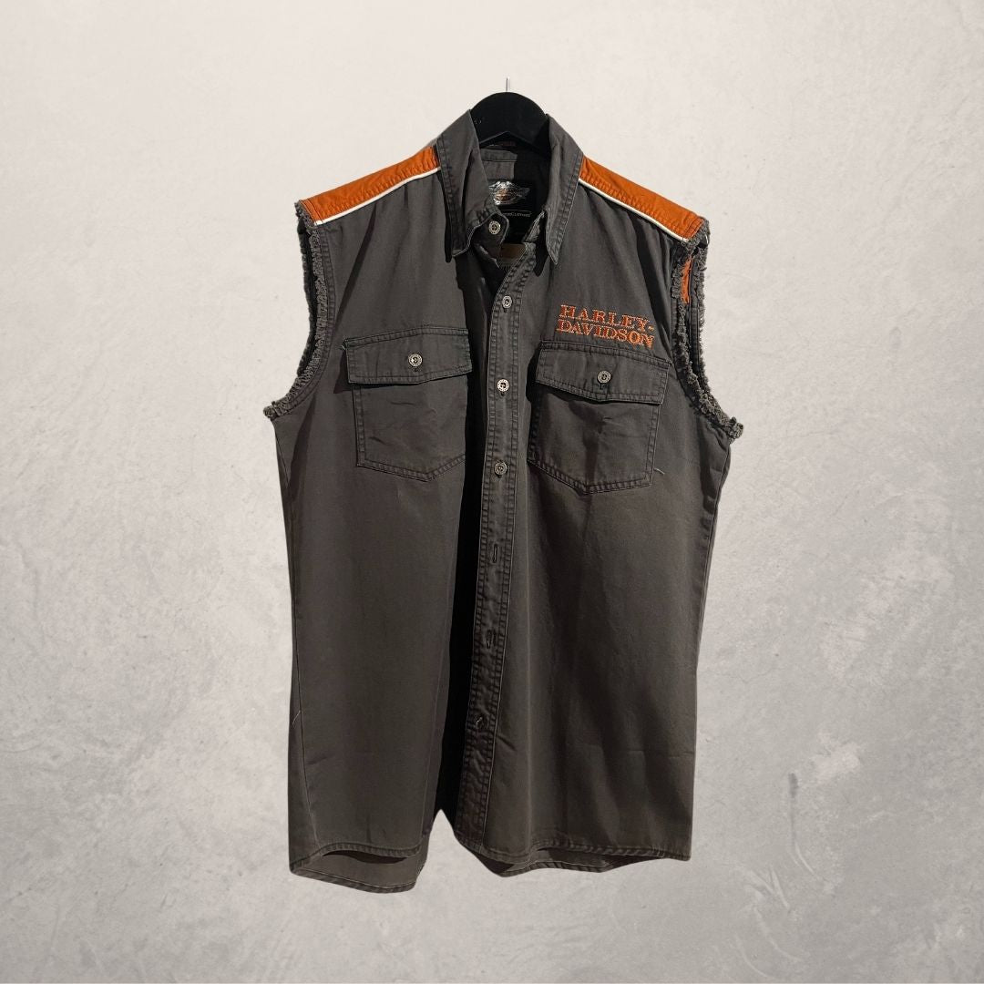 Vintage Harley Davidson black sleeveless shirt M