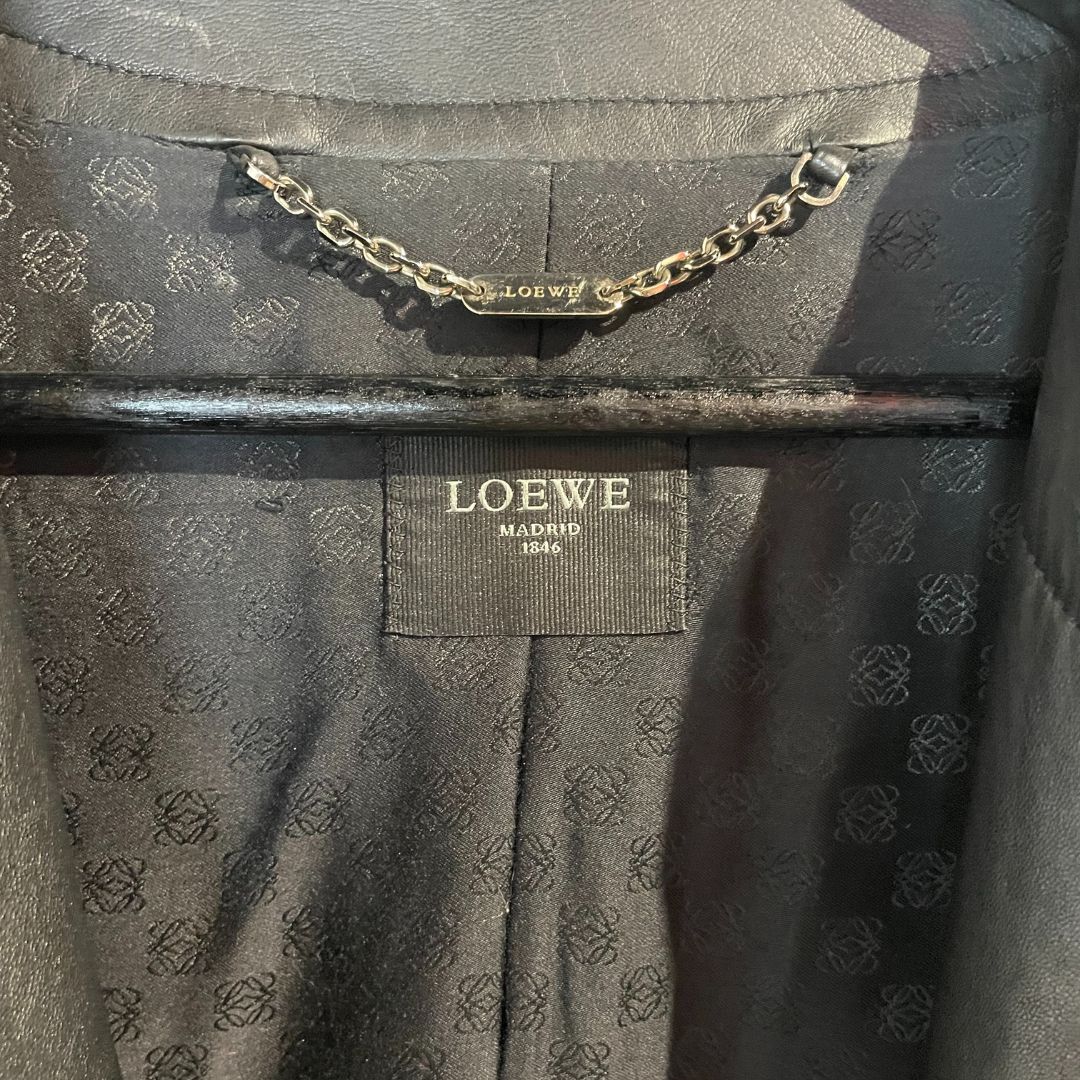 Vintage Loewe zwarte 100% lamsleren beugel S/M