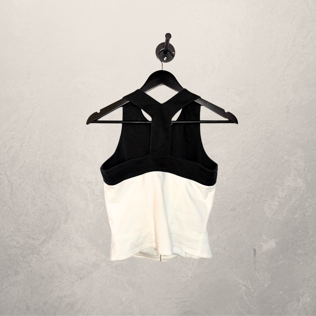 Vintage Mugler katoenen haltertanktop S