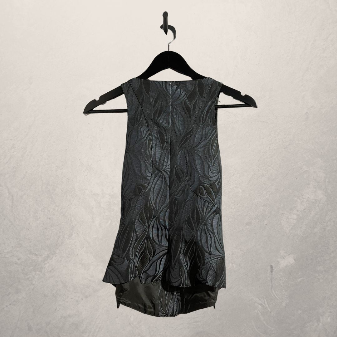 Vintage Mugler marine getailleerd vest S