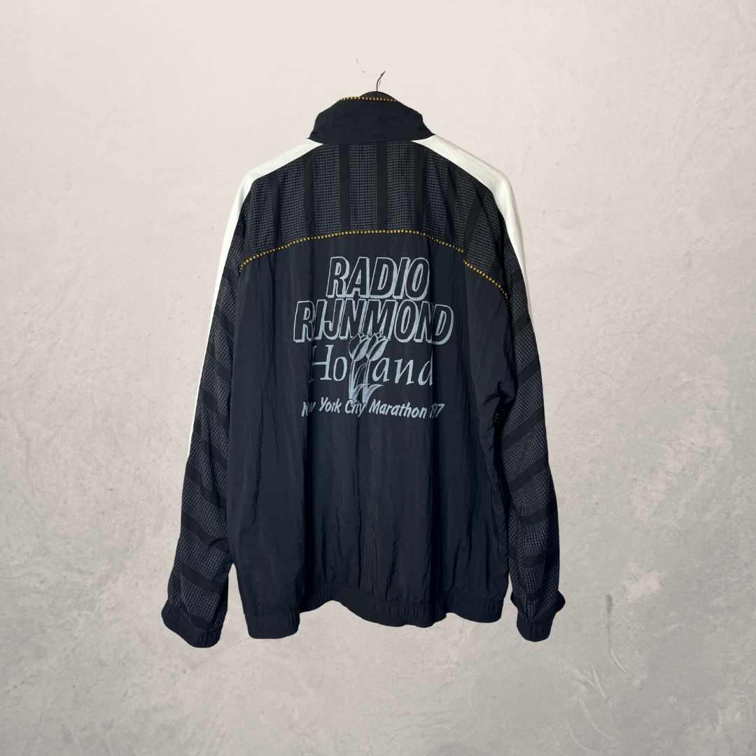 Vintage Puma zwart geel hardloopjack L