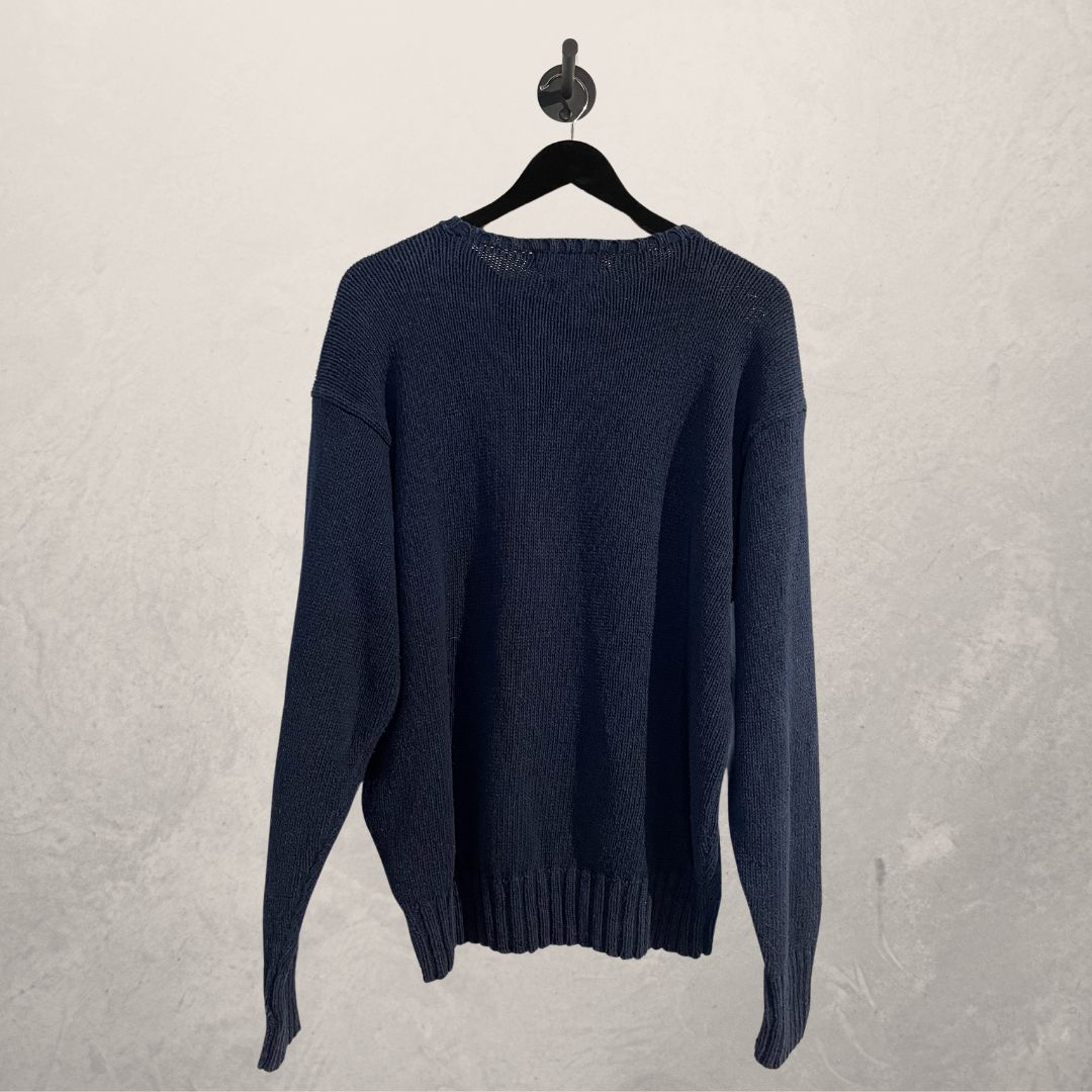 Vintage Ralph Lauren marineblauwe trui L